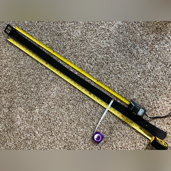 men's belt in black wz matte black buckle Bonded leather.1.5" Width Sz 31.5"-37" - Picture 5 of 6